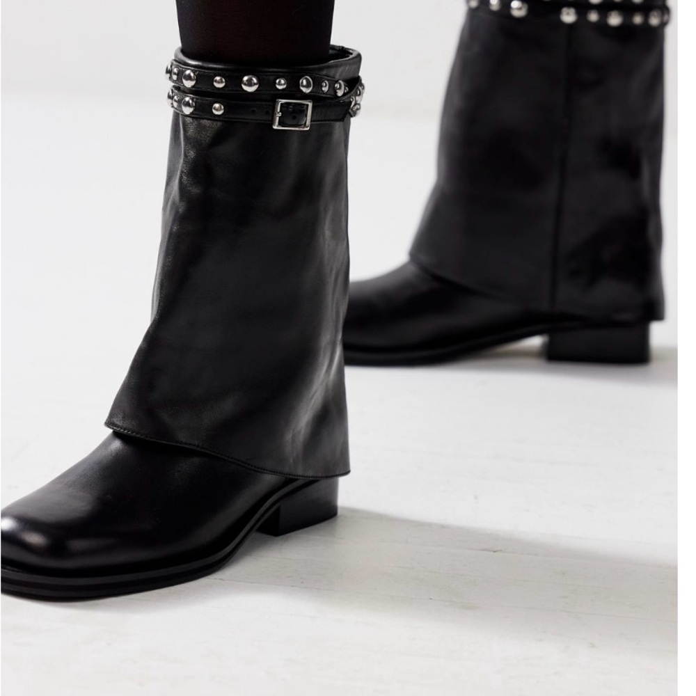 Free People Studded foldover boots